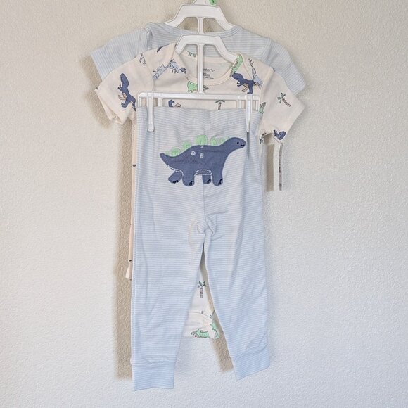 NWT Carter's Dino Bundle 6 pieces 12m/18m Cotton Comfy Adorable - Picture 8 of 11